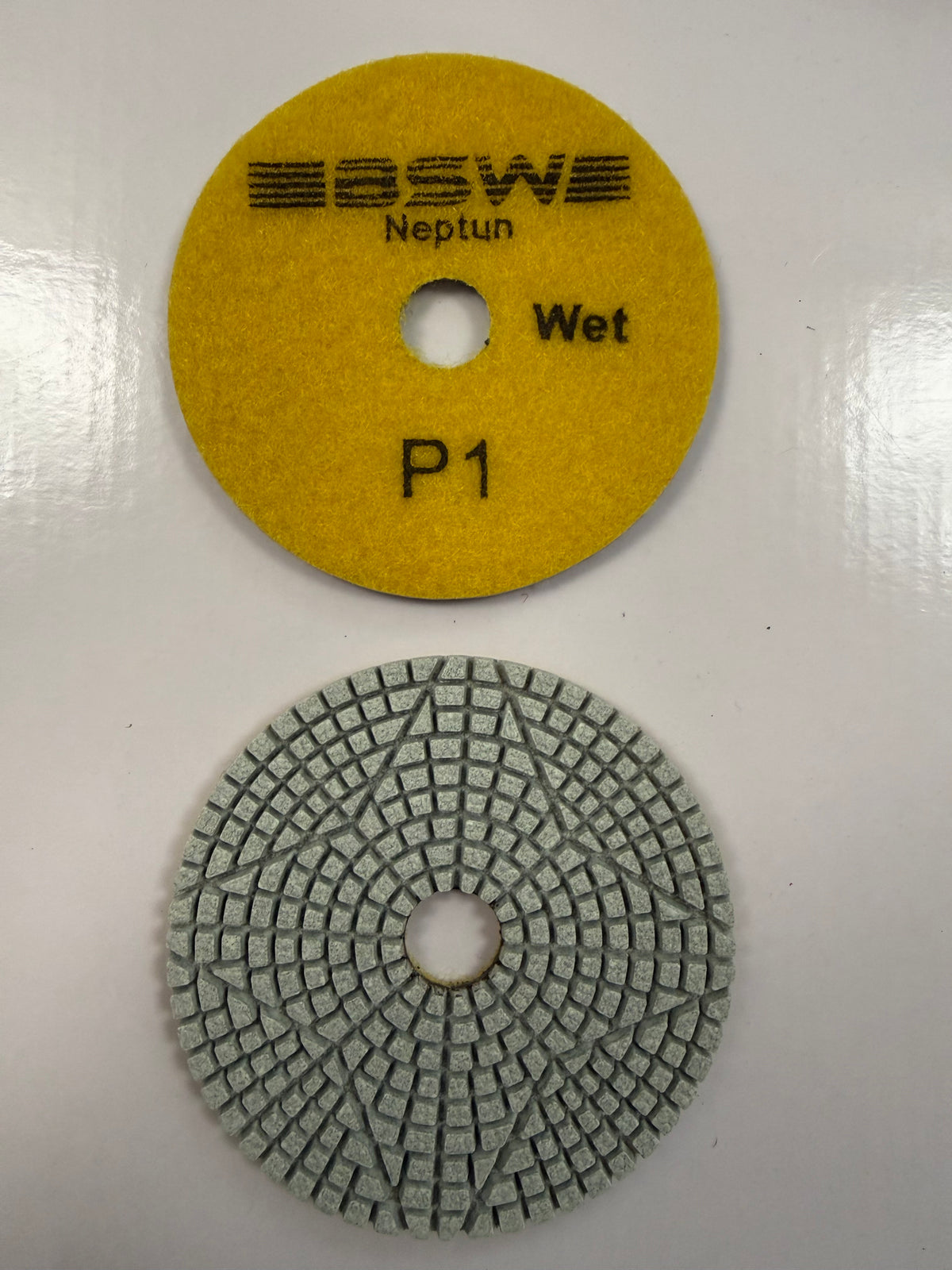 Neptun Nassschleifsatz 4 Stufen 0# – 3# Diamant Schleifpads 3 mm mit Sternstruktur