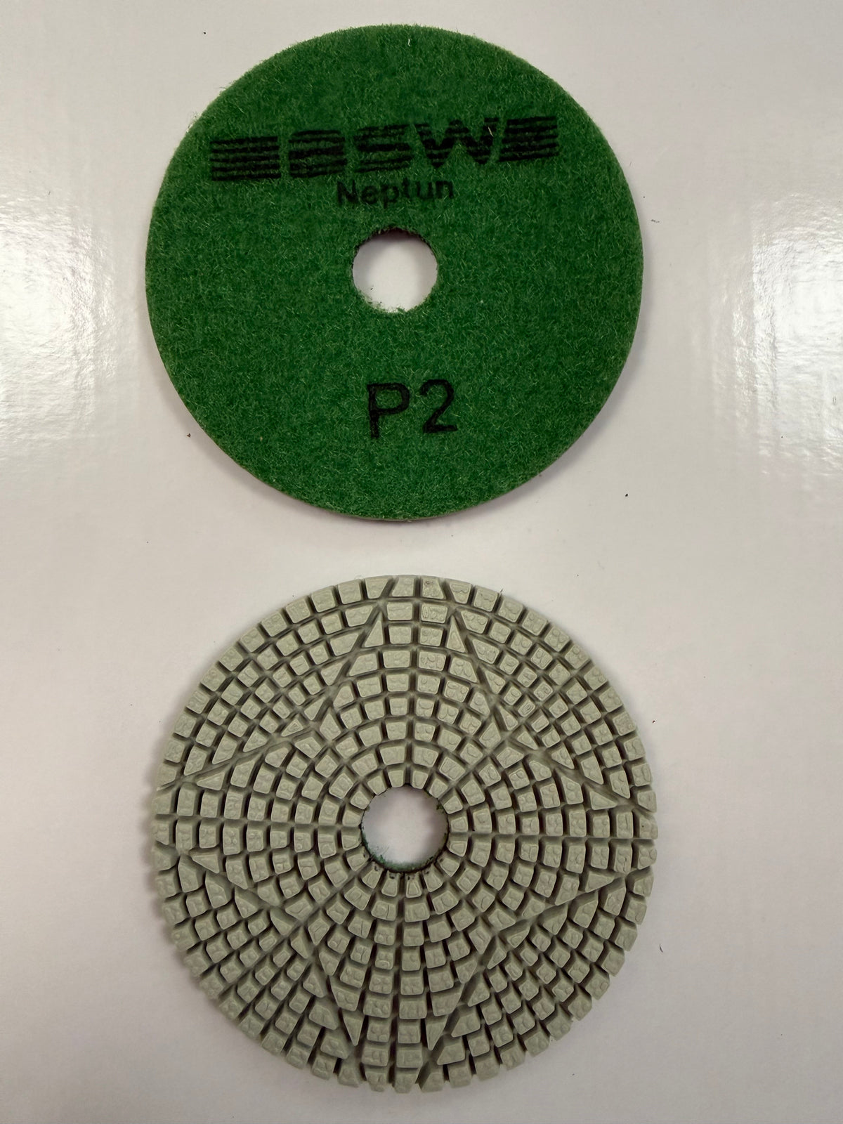 Neptun Nassschleifsatz 4 Stufen 0# – 3# Diamant Schleifpads 3 mm mit Sternstruktur