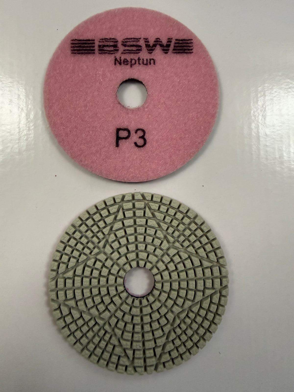 Neptun Nassschleifsatz 4 Stufen 0# – 3# Diamant Schleifpads 3 mm mit Sternstruktur